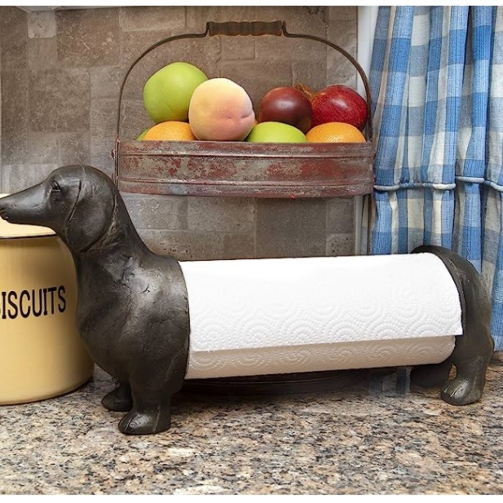Dachshund Weiner Paper Towel Holder Decor Geey Distressed Kitchen